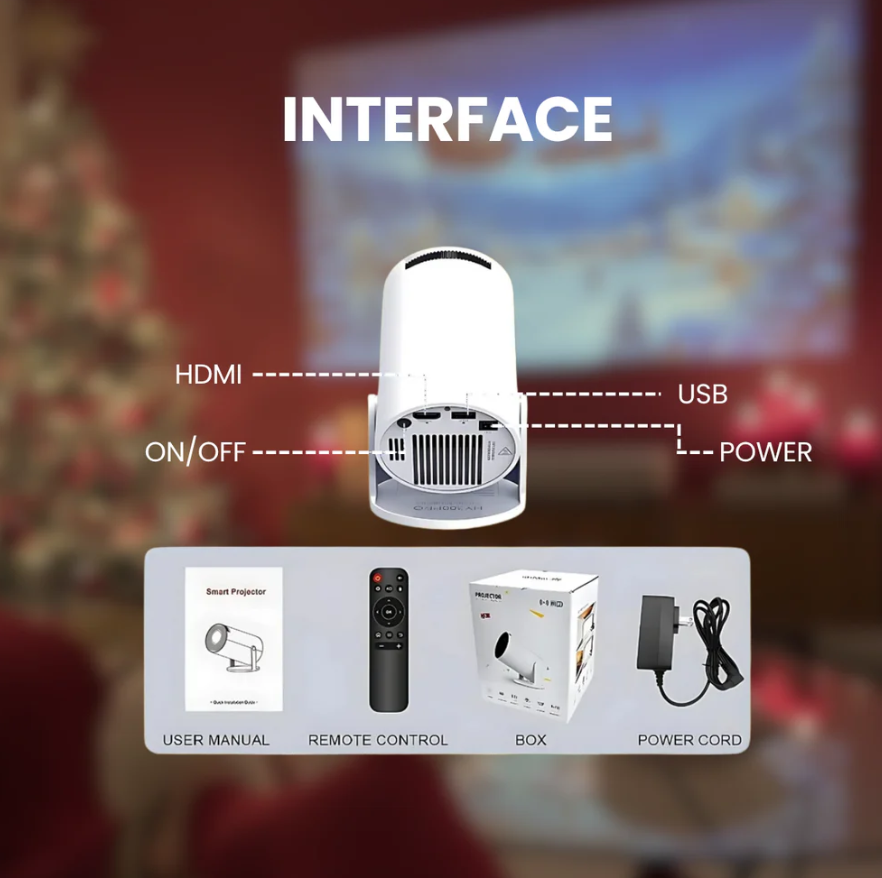 Bytebelle™ Portable Smart Projector
