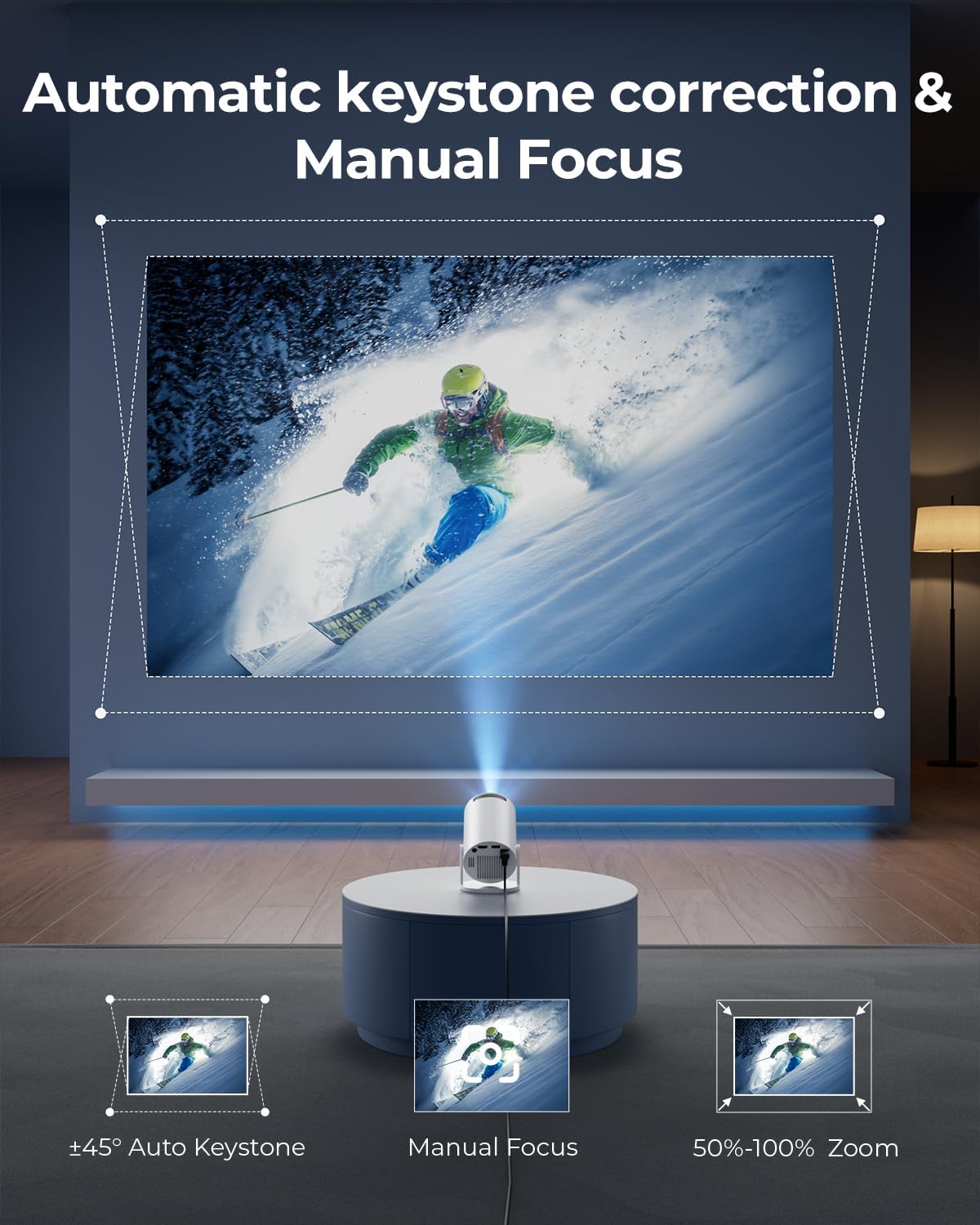 Bytebelle™ Portable Smart Projector